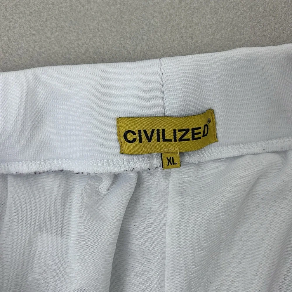 CivilizeD Air Bear White Shorts Men's XL Drawstring‎ Basketball